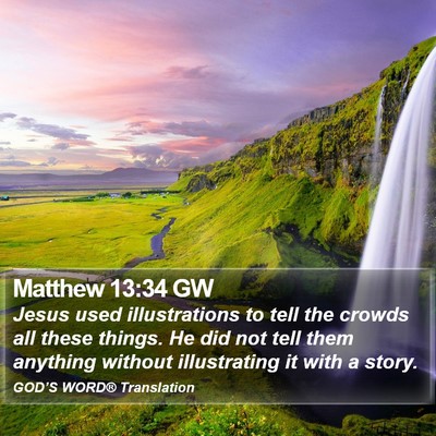 Matthew 13:34 GW Bible Verse Image