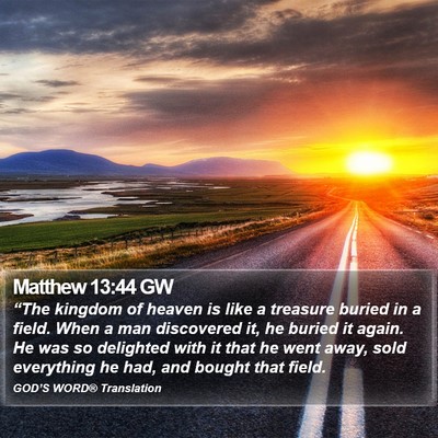 Matthew 13:44 GW Bible Verse Image