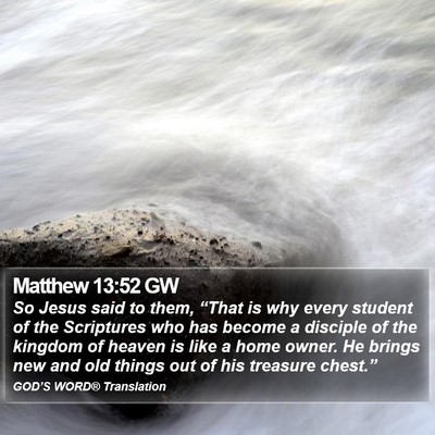 Matthew 13:52 GW Bible Verse Image