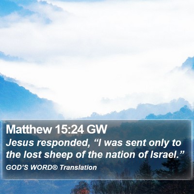 Matthew 15:24 GW Bible Verse Image