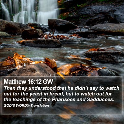 Matthew 16:12 GW Bible Verse Image