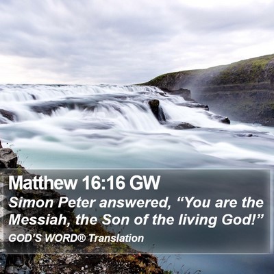 Matthew 16:16 GW Bible Verse Image