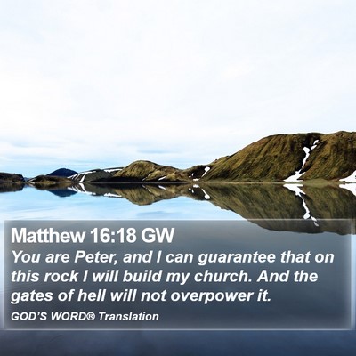 Matthew 16:18 GW Bible Verse Image