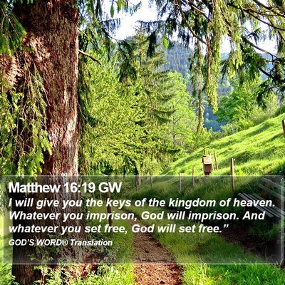 Matthew 16:19 GW Bible Verse Image