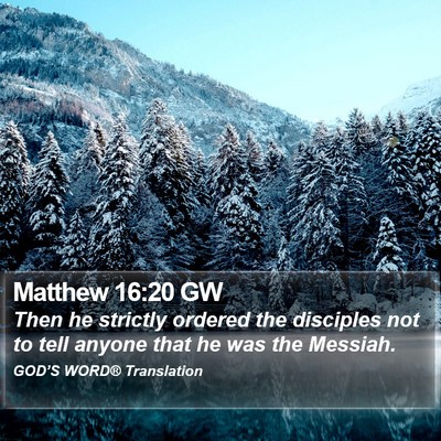 Matthew 16:20 GW Bible Verse Image