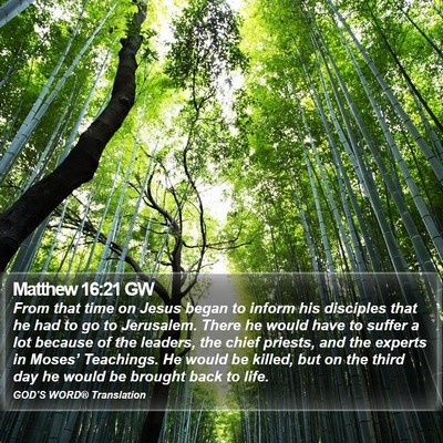 Matthew 16:21 GW Bible Verse Image