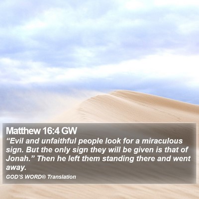 Matthew 16:4 GW Bible Verse Image