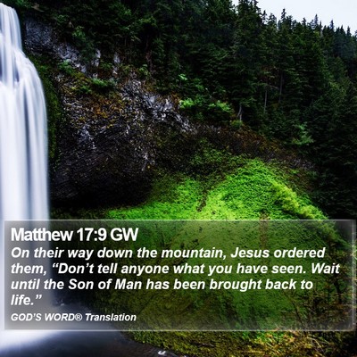 Matthew 17:9 GW Bible Verse Image