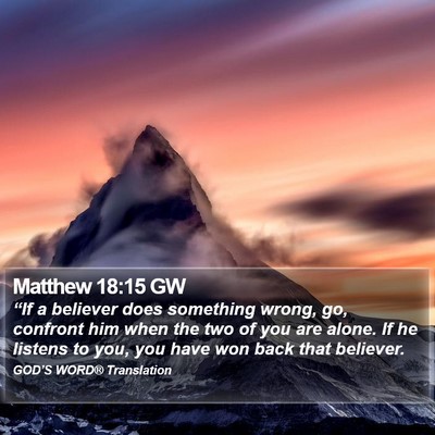Matthew 18:15 GW Bible Verse Image