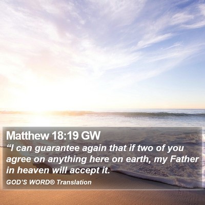Matthew 18:19 GW Bible Verse Image