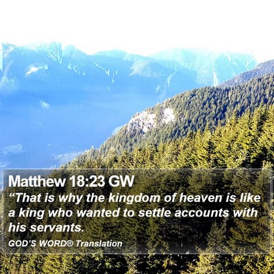 Matthew 18:23 GW Bible Verse Image