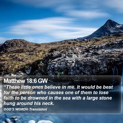 Matthew 18:6 GW Bible Verse Image