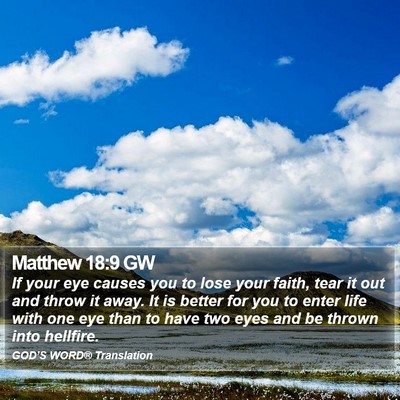 Matthew 18:9 GW Bible Verse Image