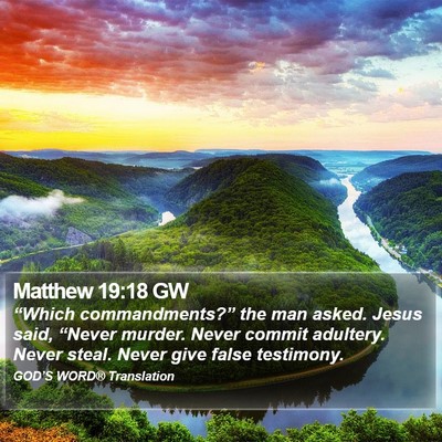 Matthew 19:18 GW Bible Verse Image