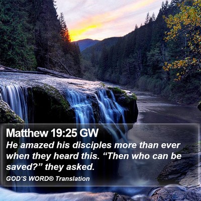 Matthew 19:25 GW Bible Verse Image