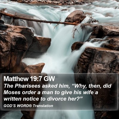 Matthew 19:7 GW Bible Verse Image
