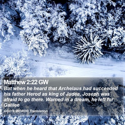 Matthew 2:22 GW Bible Verse Image