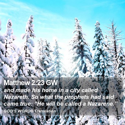Matthew 2:23 GW Bible Verse Image