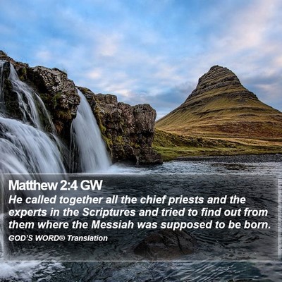 Matthew 2:4 GW Bible Verse Image