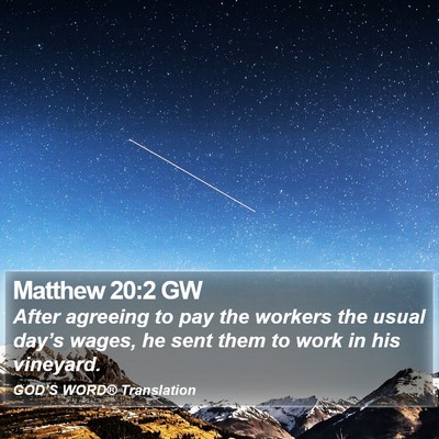 Matthew 20:2 GW Bible Verse Image