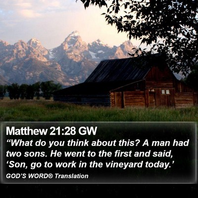 Matthew 21:28 GW Bible Verse Image