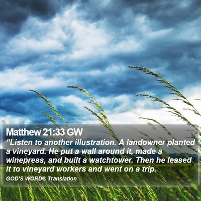 Matthew 21:33 GW Bible Verse Image