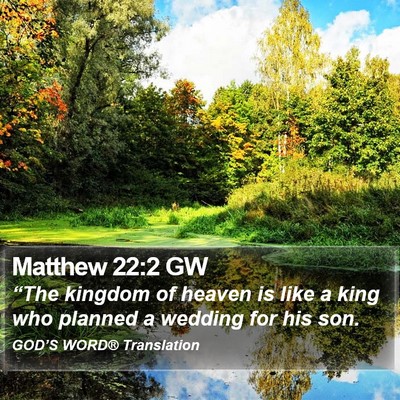 Matthew 22:2 GW Bible Verse Image