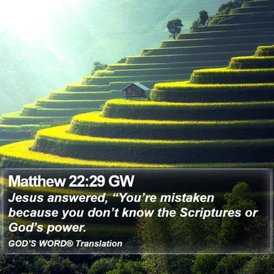 Matthew 22:29 GW Bible Verse Image