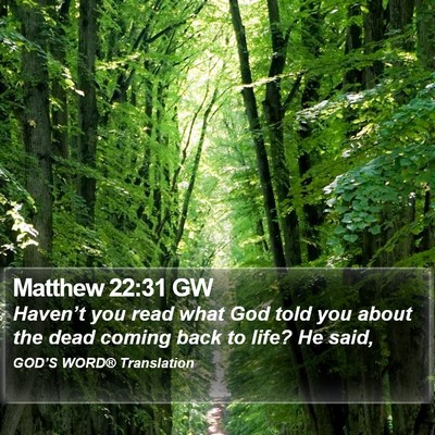 Matthew 22:31 GW Bible Verse Image