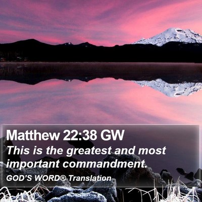Matthew 22:38 GW Bible Verse Image