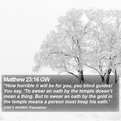 Matthew 23:16 GW Bible Verse Image