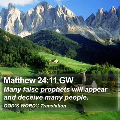Matthew 24:11 GW Bible Verse Image