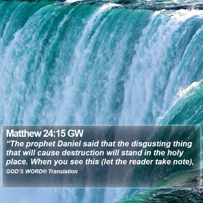 Matthew 24:15 GW Bible Verse Image