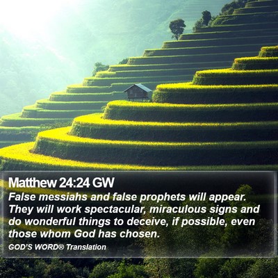Matthew 24:24 GW Bible Verse Image