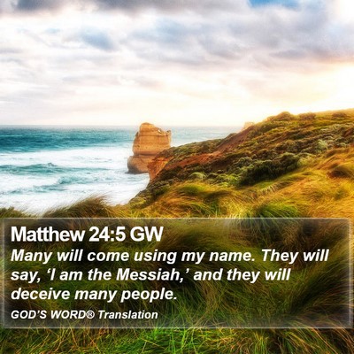 Matthew 24:5 GW Bible Verse Image
