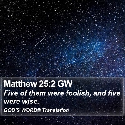 Matthew 25:2 GW Bible Verse Image
