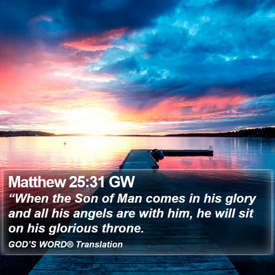 Matthew 25:31 GW Bible Verse Image