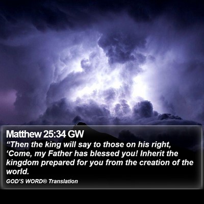 Matthew 25:34 GW Bible Verse Image