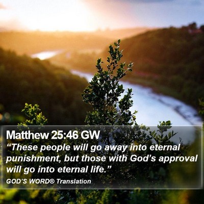 Matthew 25:46 GW Bible Verse Image