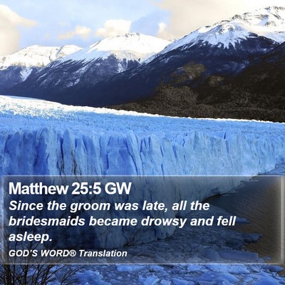 Matthew 25:5 GW Bible Verse Image