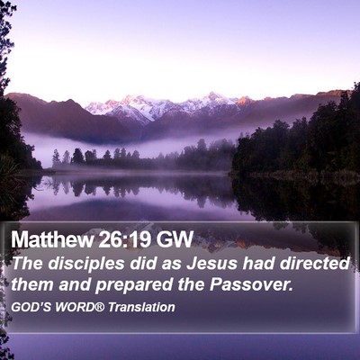 Matthew 26:19 GW Bible Verse Image