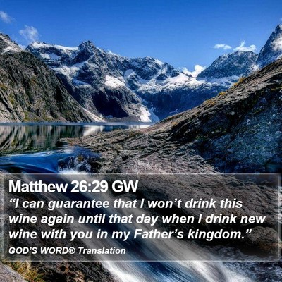 Matthew 26:29 GW Bible Verse Image