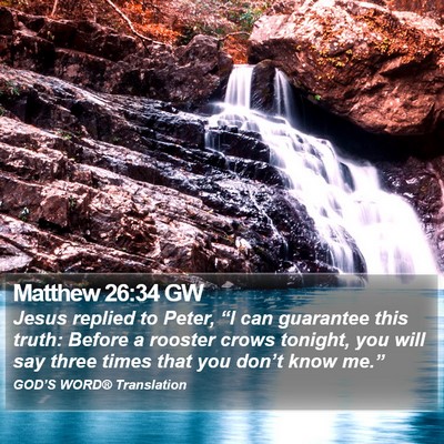 Matthew 26:34 GW Bible Verse Image