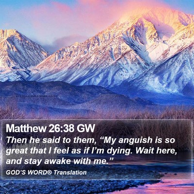 Matthew 26:38 GW Bible Verse Image