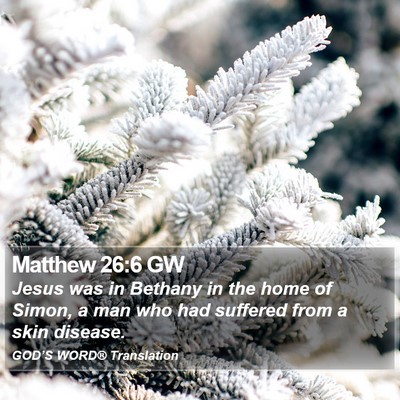 Matthew 26:6 GW Bible Verse Image