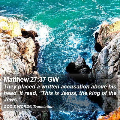 Matthew 27:37 GW Bible Verse Image