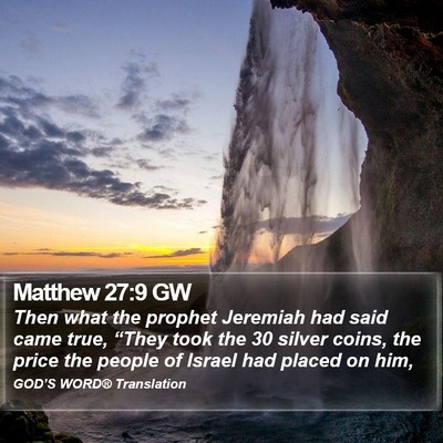 Matthew 27:9 GW Bible Verse Image