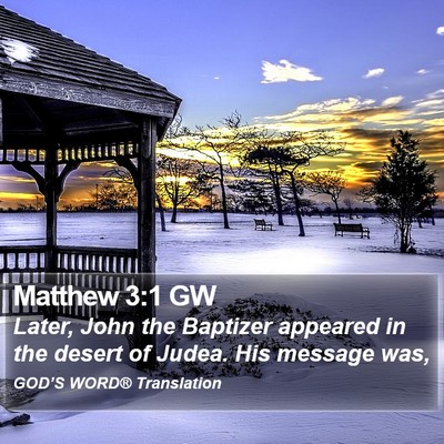 Matthew 3:1 GW Bible Verse Image