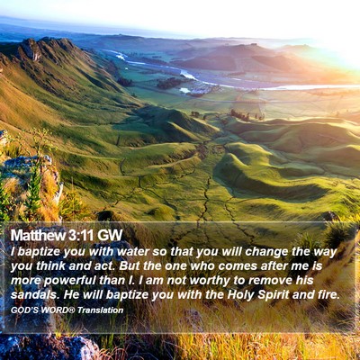 Matthew 3:11 GW Bible Verse Image