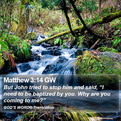 Matthew 3:14 GW Bible Verse Image